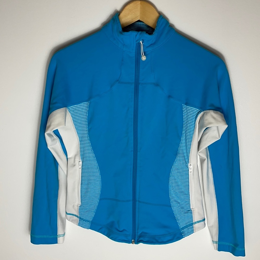 Lululemon Jacket Blue Gingham Define Size 8